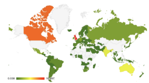 Fig 12 | International Tips Recieved by the U.S. Securities and Exchange Commission, 2011 - 2017, by Frequency