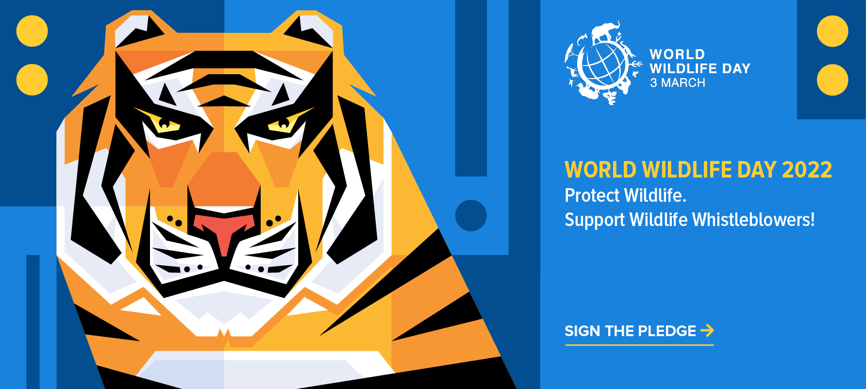 World Wildlife Day 2022 – Sign The Pledge Today - Illustrated Tiger